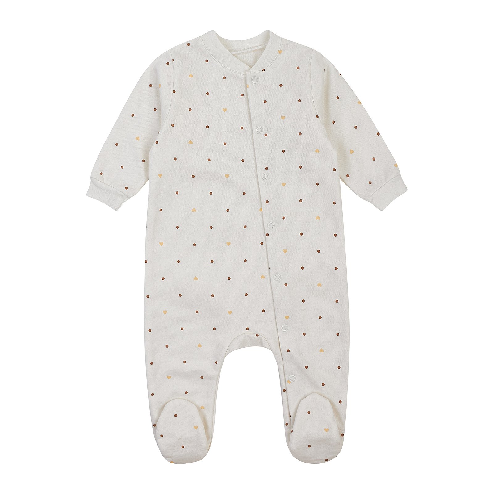 Человечек детский ЛяЛя Горох и сердце 3 - 9 мес Футер Молочный/Бежевый 8ФТ049_6-02