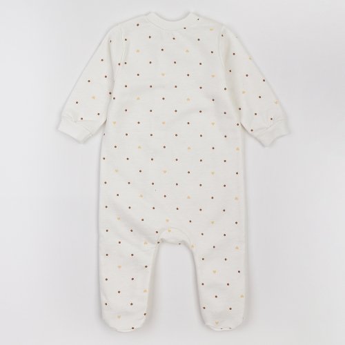 Человечек детский ЛяЛя Горох и сердце 3 - 9 мес Футер Молочный/Бежевый 8ФТ049_6-02