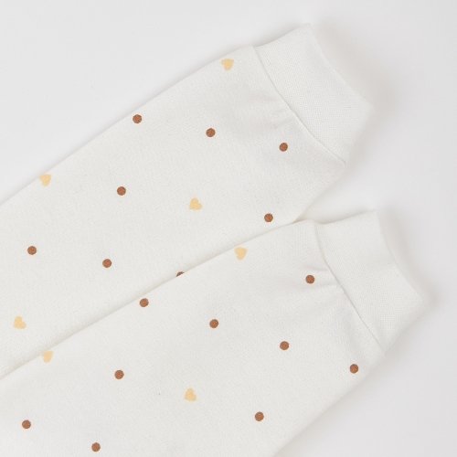 Человечек детский ЛяЛя Горох и сердце 3 - 9 мес Футер Молочный/Бежевый 8ФТ049_6-02