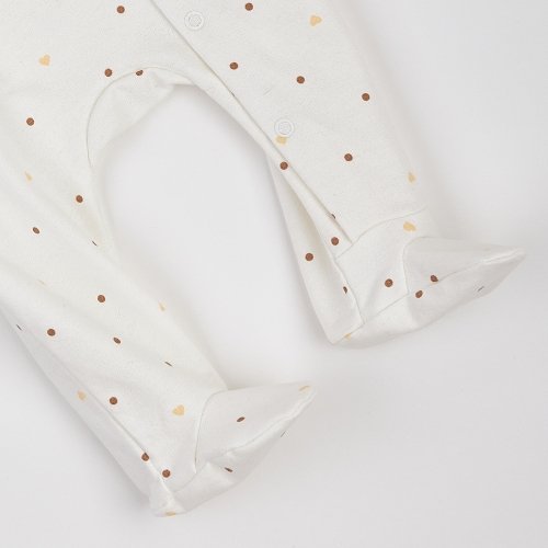 Человечек детский ЛяЛя Горох и сердце 3 - 9 мес Футер Молочный/Бежевый 8ФТ049_6-02