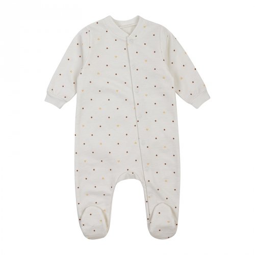 Человечек детский ЛяЛя Горох и сердце 3 - 9 мес Футер Молочный/Бежевый 8ФТ049_6-02