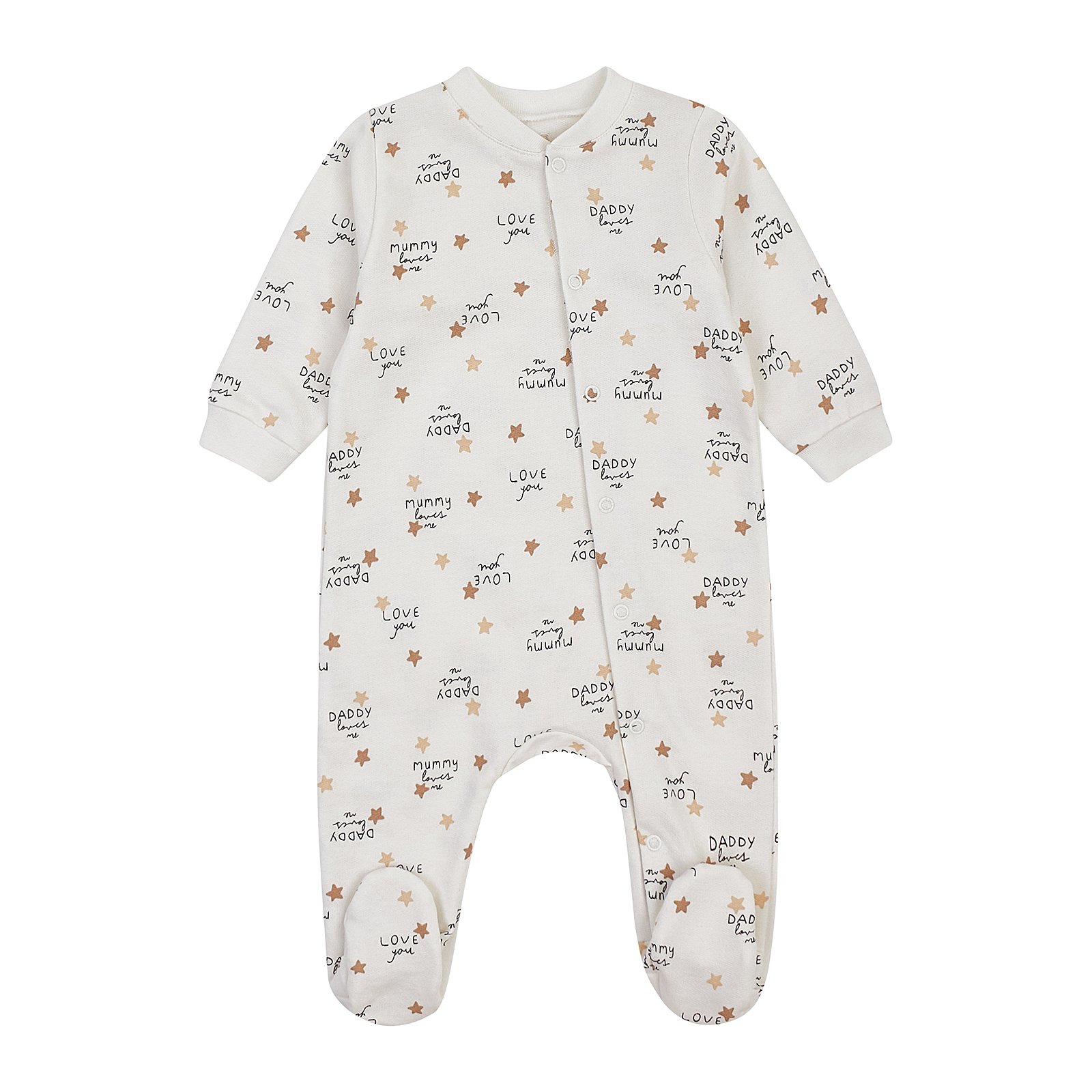 Человечек детский ЛяЛя Mummy loves me 3 - 9 мес Футер Молочный/Коричневый 8ФТ049_6-194