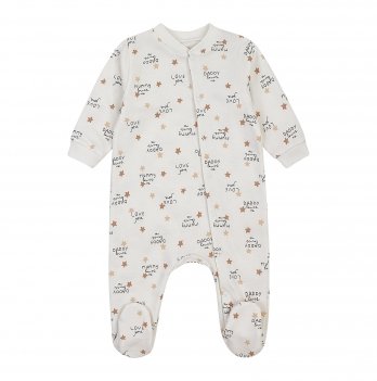 Человечек детский ЛяЛя Mummy loves me 3 - 9 мес Футер Молочный/Коричневый 8ФТ049_6-194