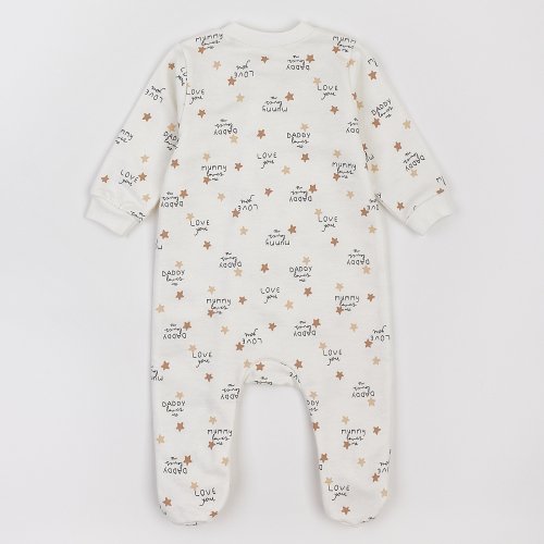 Человечек детский ЛяЛя Mummy loves me 3 - 9 мес Футер Молочный/Коричневый 8ФТ049_6-194