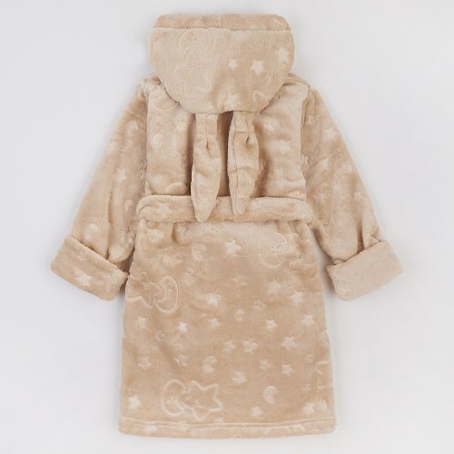 Махровый халат для детей ЛяЛя 1 - 5 лет Велсофт Бежевый/Кофейный 16МХ101_5-881