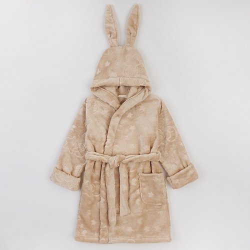 Махровый халат для детей ЛяЛя 1 - 5 лет Велсофт Бежевый/Кофейный 16МХ101_5-881