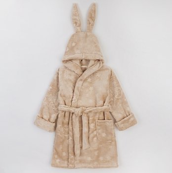 Махровый халат для детей ЛяЛя 1 - 5 лет Велсофт Бежевый/Кофейный 16МХ101_5-881