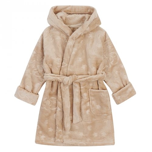 Махровый халат для детей ЛяЛя 1 - 5 лет Велсофт Бежевый/Кофейный 16МХ101_5-881