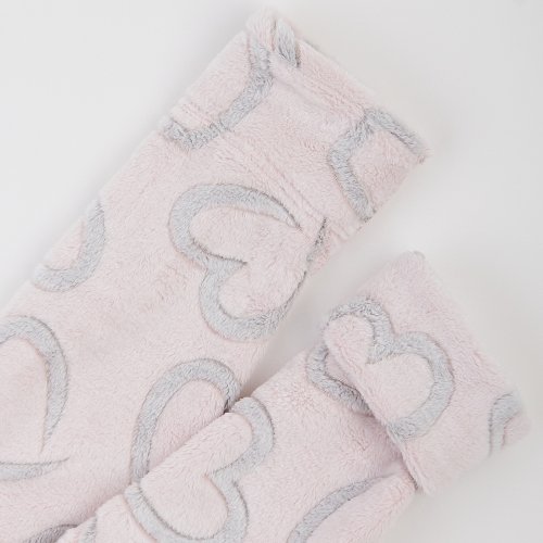 Махровый халат для детей ЛяЛя 1 - 5 лет Велсофт Светло-розовый/Серый 16МХ101_5-91