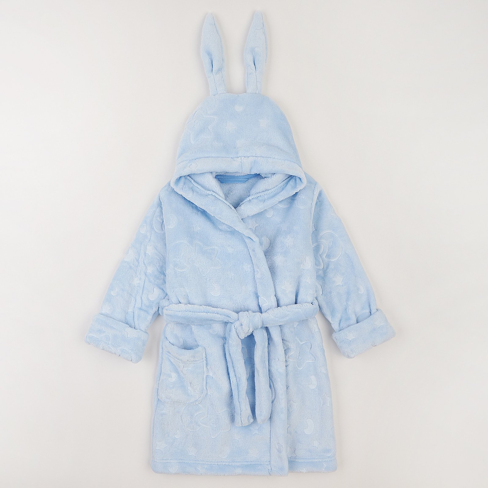 Махровый халат для детей ЛяЛя 1 - 5 лет Велсофт Светло-голубой 16МХ101_5-913