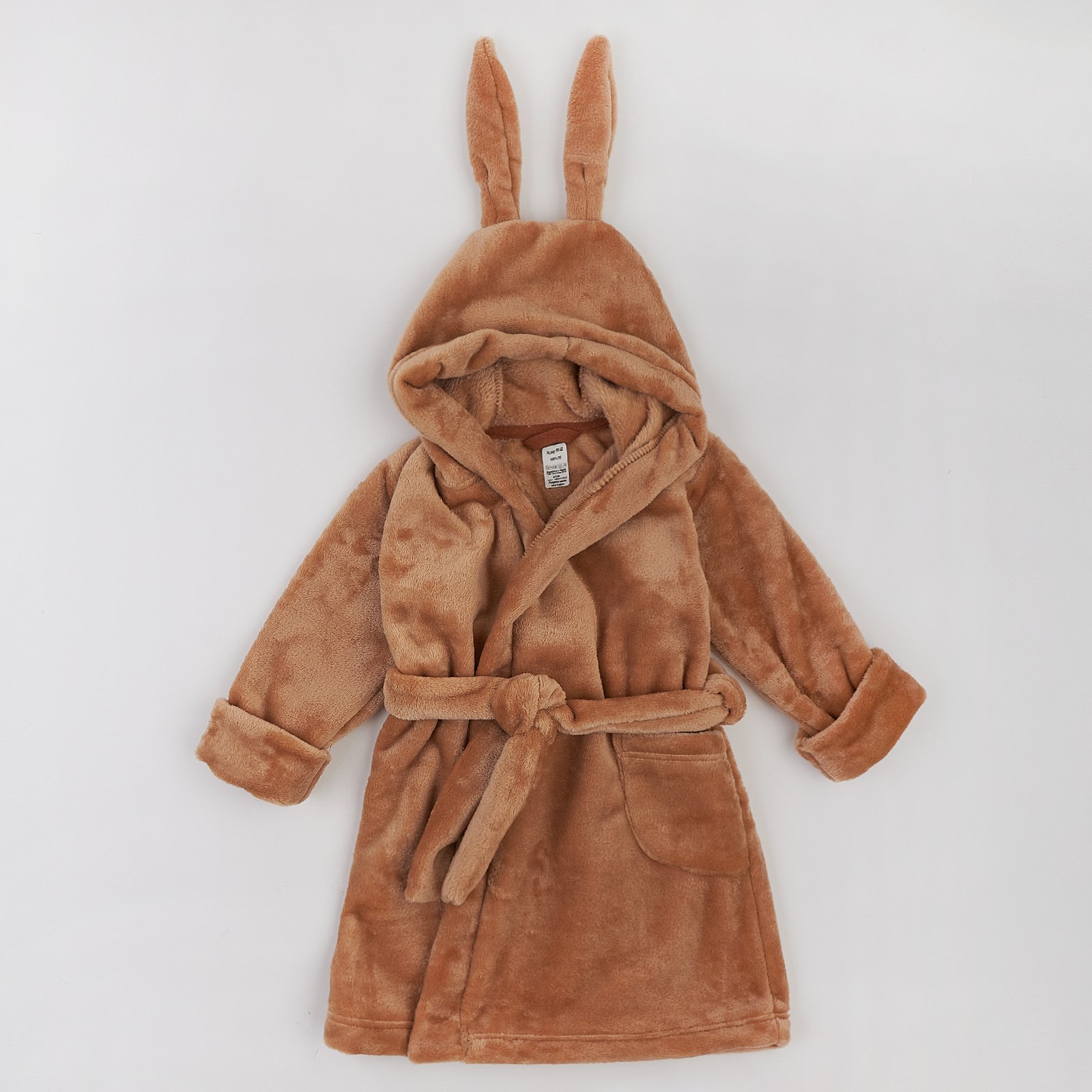 Махровый халат для детей ЛяЛя 1,5 - 5 лет Велсофт Темно-бежевый 16МХ101_5-213