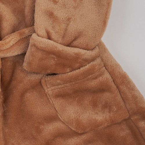 Махровый халат для детей ЛяЛя 1,5 - 5 лет Велсофт Темно-бежевый 16МХ101_5-213