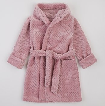 Махровый халат для детей ЛяЛя 1,5 - 5 лет Велсофт Пудровый 16МХ101_5-94