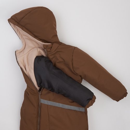 Зимний комбинезон детский ЛяЛя 2 - 4 лет Плащевка Коричневый 8ПЛ078_3-11