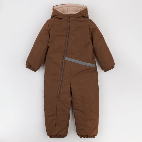 Зимний комбинезон детский ЛяЛя 9 - 24 мес Плащевка Коричневый 8ПЛ078_3-11