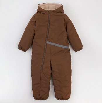Зимний комбинезон детский ЛяЛя 9 - 24 мес Плащевка Коричневый 8ПЛ078_3-11