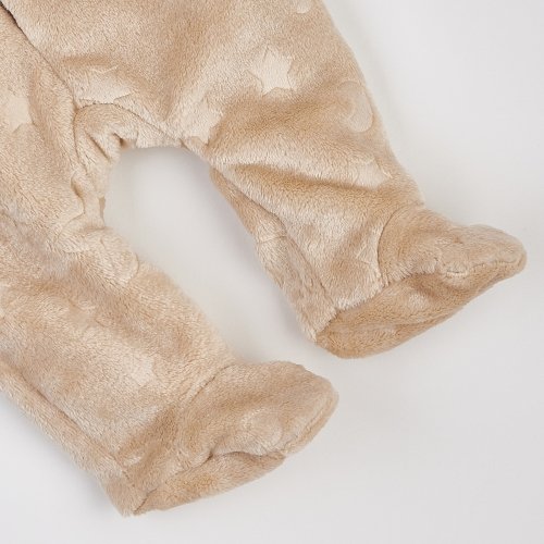 Демисезонный комбинезон детский ЛяЛя 1 - 9 мес Велсофт Бежевый/Кофейный 8МХ081_5-881