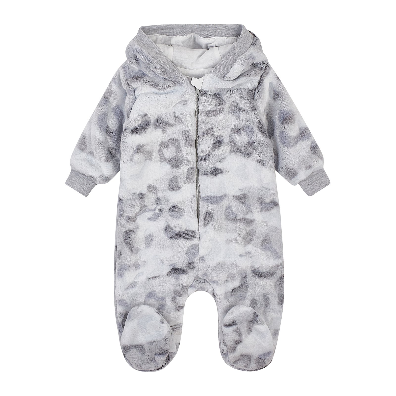 Демисезонный комбинезон детский ЛяЛя 1 - 9 мес Велсофт Светло-серый/Серый 8МХ081_5-905
