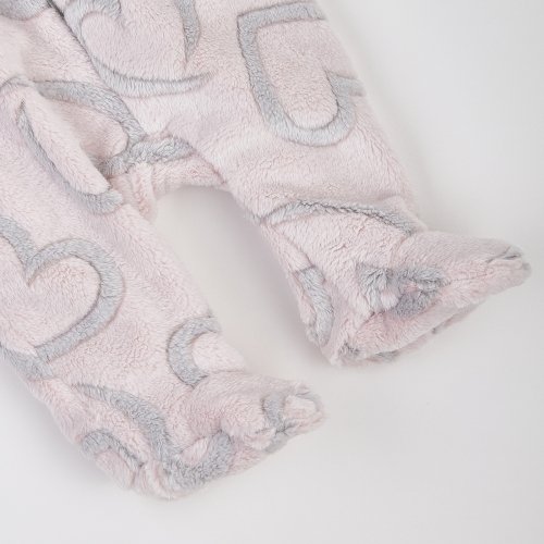 Демисезонный комбинезон детский ЛяЛя 1 - 9 мес Велсофт Светло-розовый/Серый 8МХ081_5-91