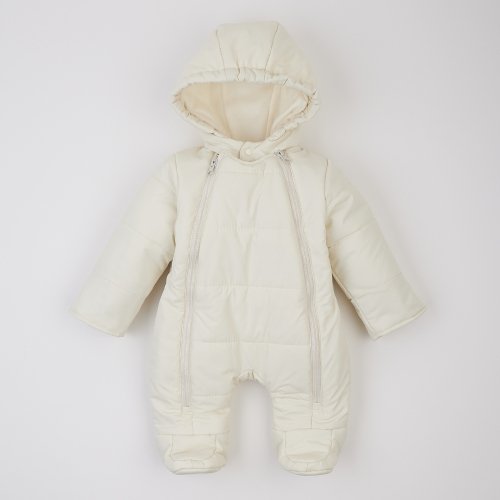 Зимний комбинезон детский ЛяЛя 3 - 9 мес Плащевка Молочный 8ПЛ084_3-30