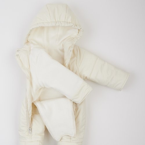 Зимний комбинезон детский ЛяЛя 3 - 9 мес Плащевка Молочный 8ПЛ084_3-30