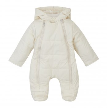 Зимний комбинезон детский ЛяЛя 3 - 9 мес Плащевка Молочный 8ПЛ084_3-30