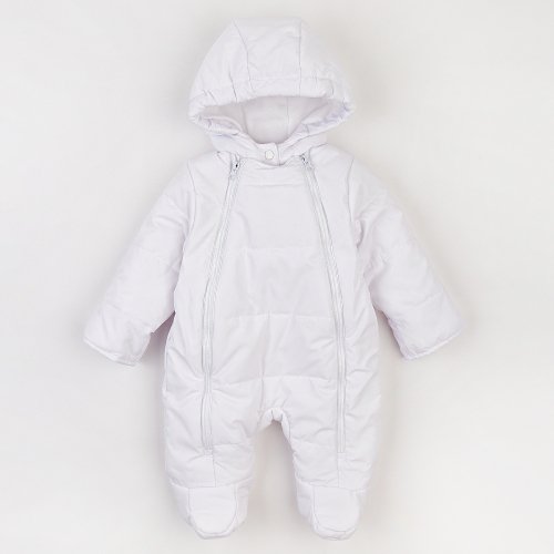 Зимний комбинезон для новорожденных ЛяЛя 1 - 6 мес Плащевка Белый 8ПЛ084_3-12