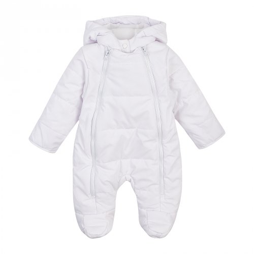 Зимний комбинезон для новорожденных ЛяЛя 1 - 6 мес Плащевка Белый 8ПЛ084_3-12