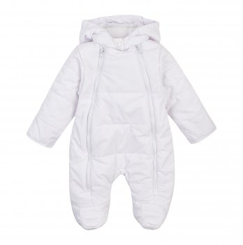 Зимний комбинезон для новорожденных ЛяЛя 1 - 6 мес Плащевка Белый 8ПЛ084_3-12
