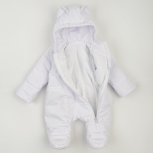 Демисезонный комбинезон для новорожденных ЛяЛя 1 - 12 мес Плащевка Белый 8ПЛ085_3-121