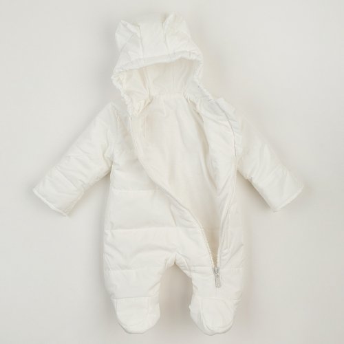 Демисезонный комбинезон для новорожденных ЛяЛя 1 - 12 мес Плащевка Молочный 8ПЛ085_3-301