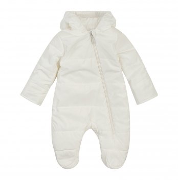 Демисезонный комбинезон для новорожденных ЛяЛя 1 - 12 мес Плащевка Молочный 8ПЛ085_3-301