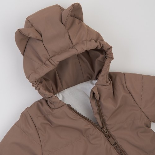 Демисезонный комбинезон для новорожденных ЛяЛя 1 - 12 мес Плащевка Капучино 8ПЛ085_3-111