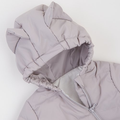 Демисезонный комбинезон для новорожденных ЛяЛя 1 - 12 мес Плащевка Светло-серый 8ПЛ085_3-201