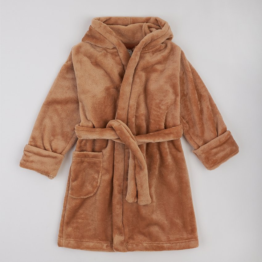 Махровый халат для детей ЛяЛя 5 - 17 лет Велсофт Темно-бежевый 16МХ102_5-213