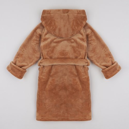Махровый халат для детей ЛяЛя 5 - 17 лет Велсофт Темно-бежевый 16МХ102_5-213