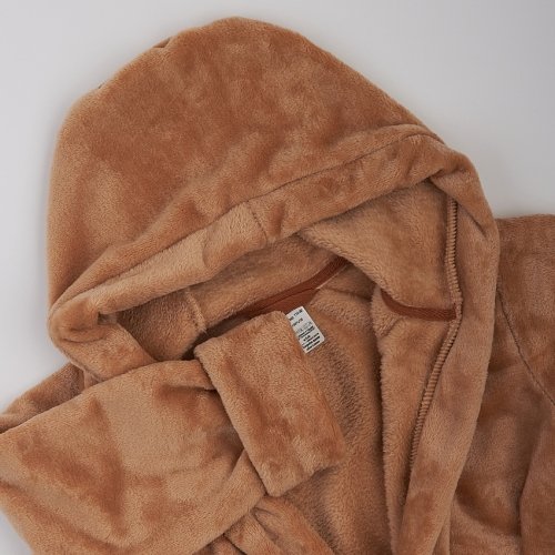 Махровый халат для детей ЛяЛя 5 - 17 лет Велсофт Темно-бежевый 16МХ102_5-213