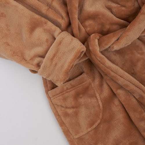 Махровый халат для детей ЛяЛя 5 - 17 лет Велсофт Темно-бежевый 16МХ102_5-213