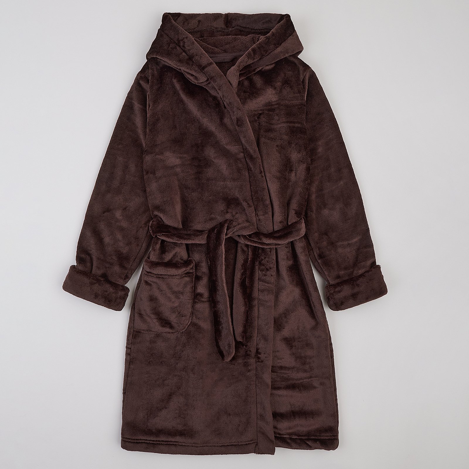 Махровый халат для детей ЛяЛя 5 - 17 лет Велсофт Коричневый 16МХ102_5-86