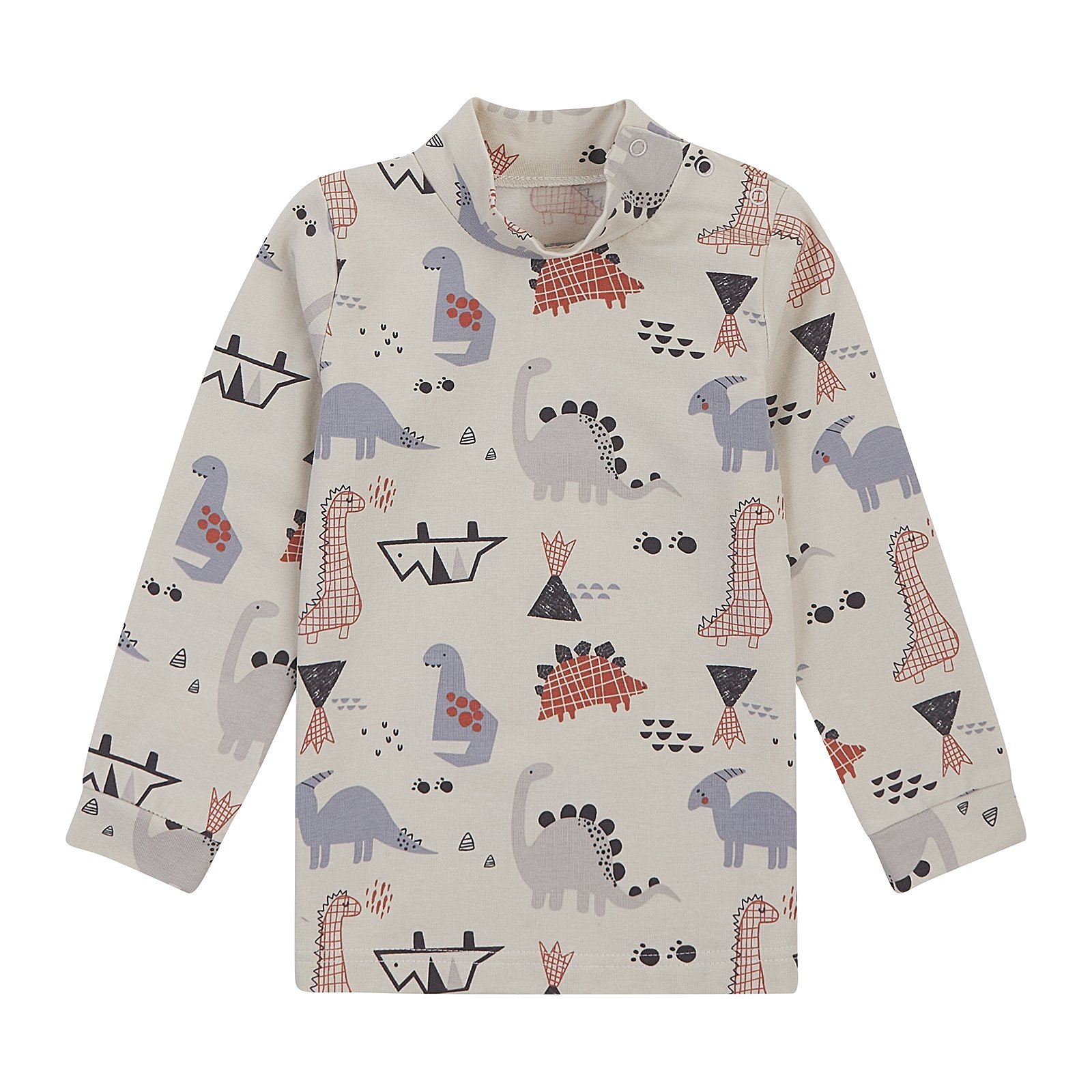 Водолазка детская ЛяЛя 1,5 - 5 лет Стрейч-кулир Молочный/Терракотовый 3СН167_2-475