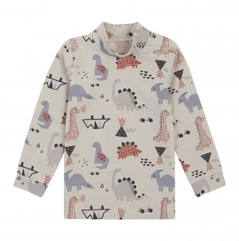 Водолазка детская ЛяЛя 1,5 - 5 лет Стрейч-кулир Молочный/Терракотовый 3СН167_2-475