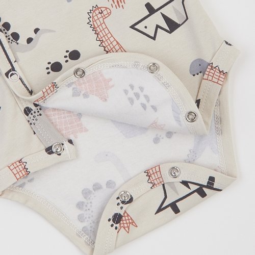 Бодик для детей ЛяЛя 3 - 12 мес Стрейч-кулир Молочный/Терракотовый 5СН010_2-475