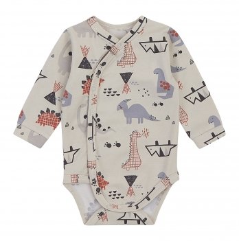 Бодик для детей ЛяЛя 3 - 12 мес Стрейч-кулир Молочный/Терракотовый 5СН010_2-475