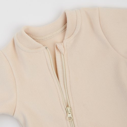 Флисовый комбинезон для новорожденных ЛяЛя 1 - 9 мес Флис Молочный 8ФЛ086_4-08