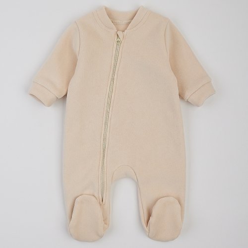 Флисовый комбинезон для новорожденных ЛяЛя 1 - 9 мес Флис Молочный 8ФЛ086_4-08