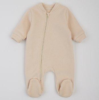 Флисовый комбинезон для новорожденных ЛяЛя 1 - 9 мес Флис Молочный 8ФЛ086_4-08