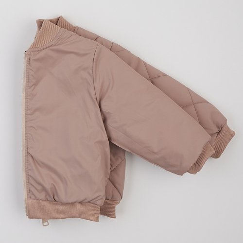 Куртка бомбер демисезонная детская ЛяЛя 1 - 10 лет Плащевка Бежевый 2ПЛ116_3-06