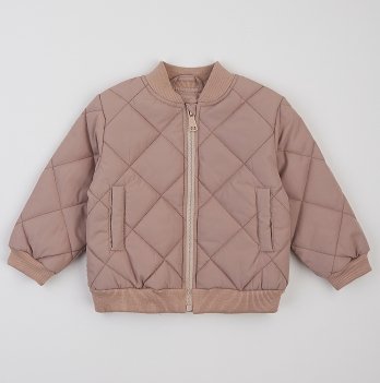Куртка бомбер демисезонная детская ЛяЛя 1 - 10 лет Плащевка Бежевый 2ПЛ116_3-06