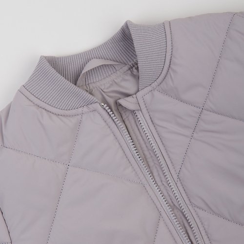 Куртка бомбер демисезонная детская ЛяЛя 1 - 10 лет Плащевка Светло-серый 2ПЛ116_3-20