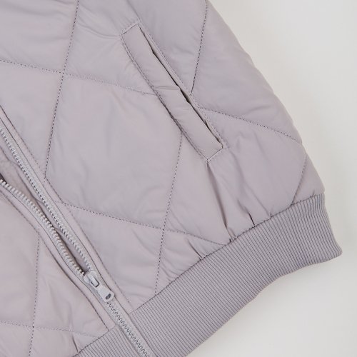 Куртка бомбер демисезонная детская ЛяЛя 1 - 10 лет Плащевка Светло-серый 2ПЛ116_3-20